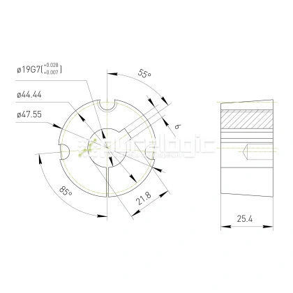Втулка тапербуш 1210-19 фото