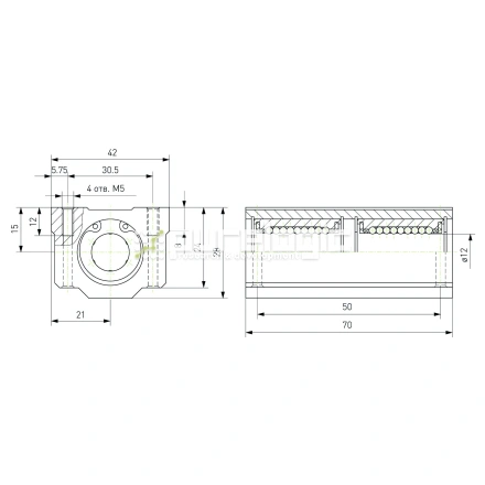 Модуль опорный удлиненный SC12L-UU фото