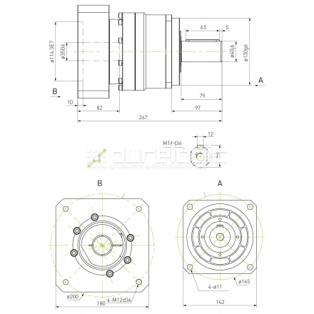 Редуктор планетарный прецизионный 142VRB5K-S40-P0 фото