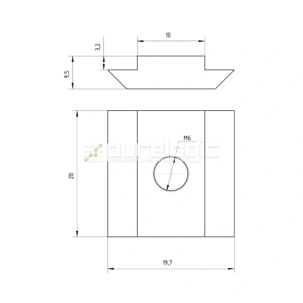Сухарь пазовый 45HM6 (AL-M6-10S) фото
