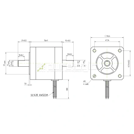 Двигатель шаговый биполярный 57CM23-SZ фото