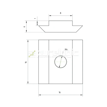 Сухарь пазовый 30HM4 (AL-M4-8S) фото