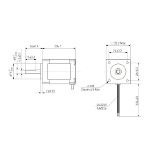 Двигатель шаговый биполярный 35CM015