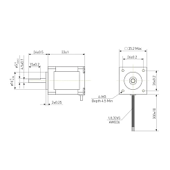 Двигатель шаговый биполярный 35CM015