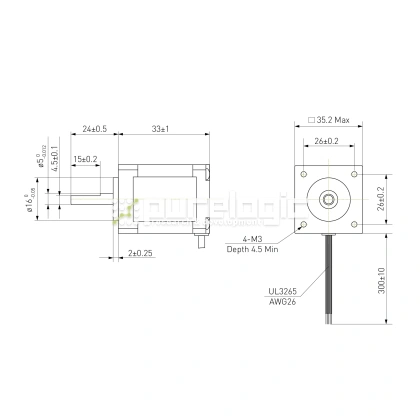 Двигатель шаговый биполярный 35CM015 фото
