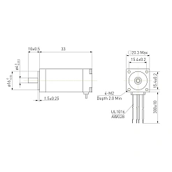 Двигатель шаговый биполярный 20CM003