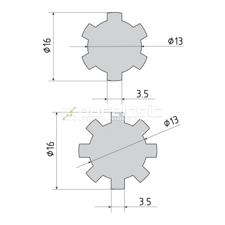 Шлицевой вал SS-13x16 фото