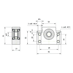 Опора ШВП подшипниковая BF17-C5