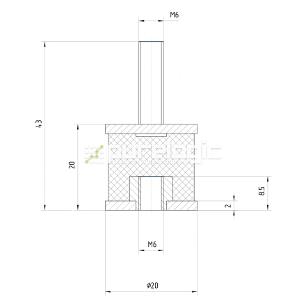Виброопора BS2020-M6 фото