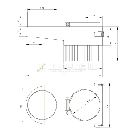 Щетка-насадка на шпиндель DHC-100-100 фото