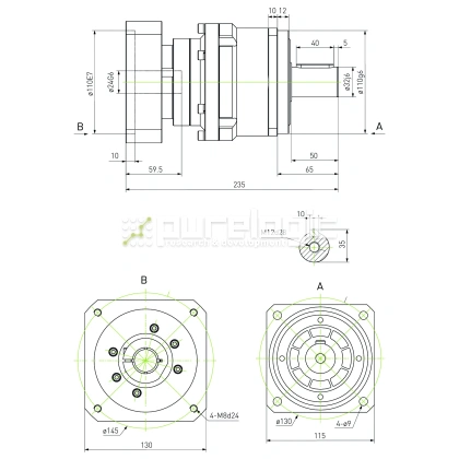 Редуктор планетарный прецизионный 115VRB20K-S32-P0 фото