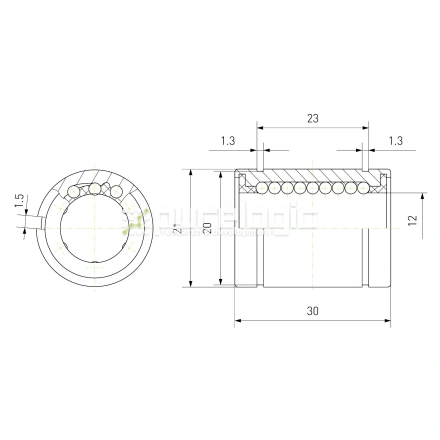 Втулка шариковая LM12-AJ фото