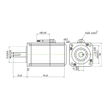 Двигатель шаговый с электрическим тормозом 86CM45-BZ