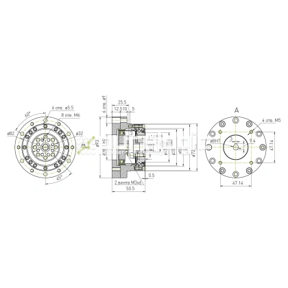 Редуктор волновой 50XSF100K 1:100 фото