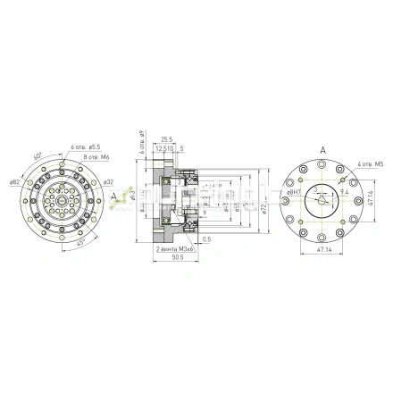 Редуктор волновой 50XSF100K 1:100 фото