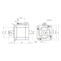 Двигатель шаговый биполярный 86CM45-SZ