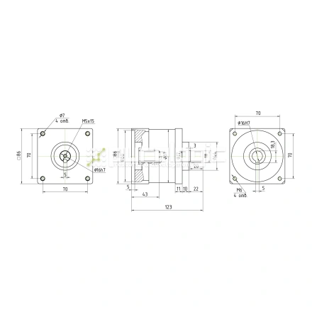 Редуктор планетарный 86PX10K-16K фото