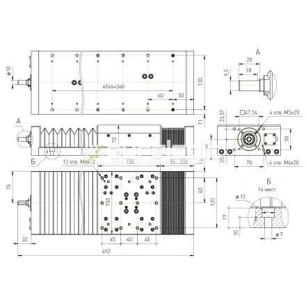 Модуль линейного перемещения PLLM-61L-10200 фото