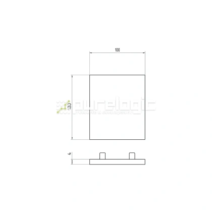 Пластиковая торцевая заглушка 100100BG фото