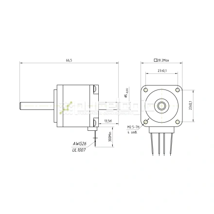 Двигатель шаговый PL28HD28-D5 фото