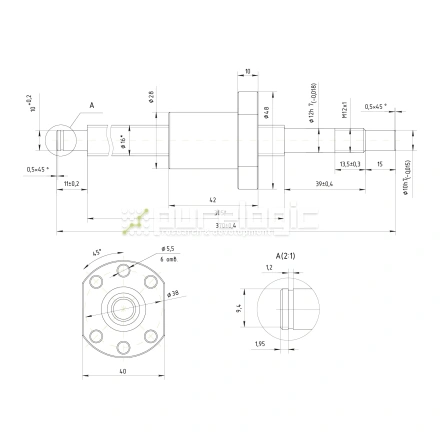 Шарико-винтовая передача PL1605-1-370-LZ фото