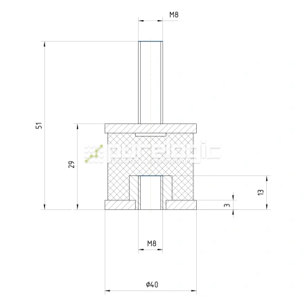 Виброопора BS4030-M8 фото