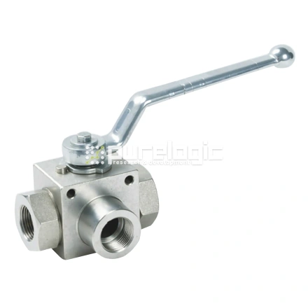 Гидравлический шаровый кран трехходовой PL3K-M27x1.5 фото