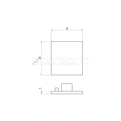 Пластиковая торцевая заглушка 2020EG фото