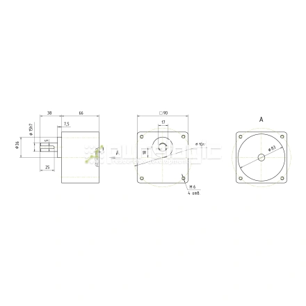 Редуктор для ШД 86GB20K (1:20) фото