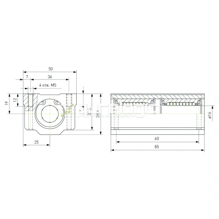 Модуль опорный удлиненный SC16L-UU фото